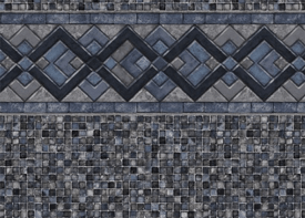 Cobalt Lake/ Grey Mosaic Pool Liner