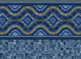 Renegade Blue Mosaic Pool Liner